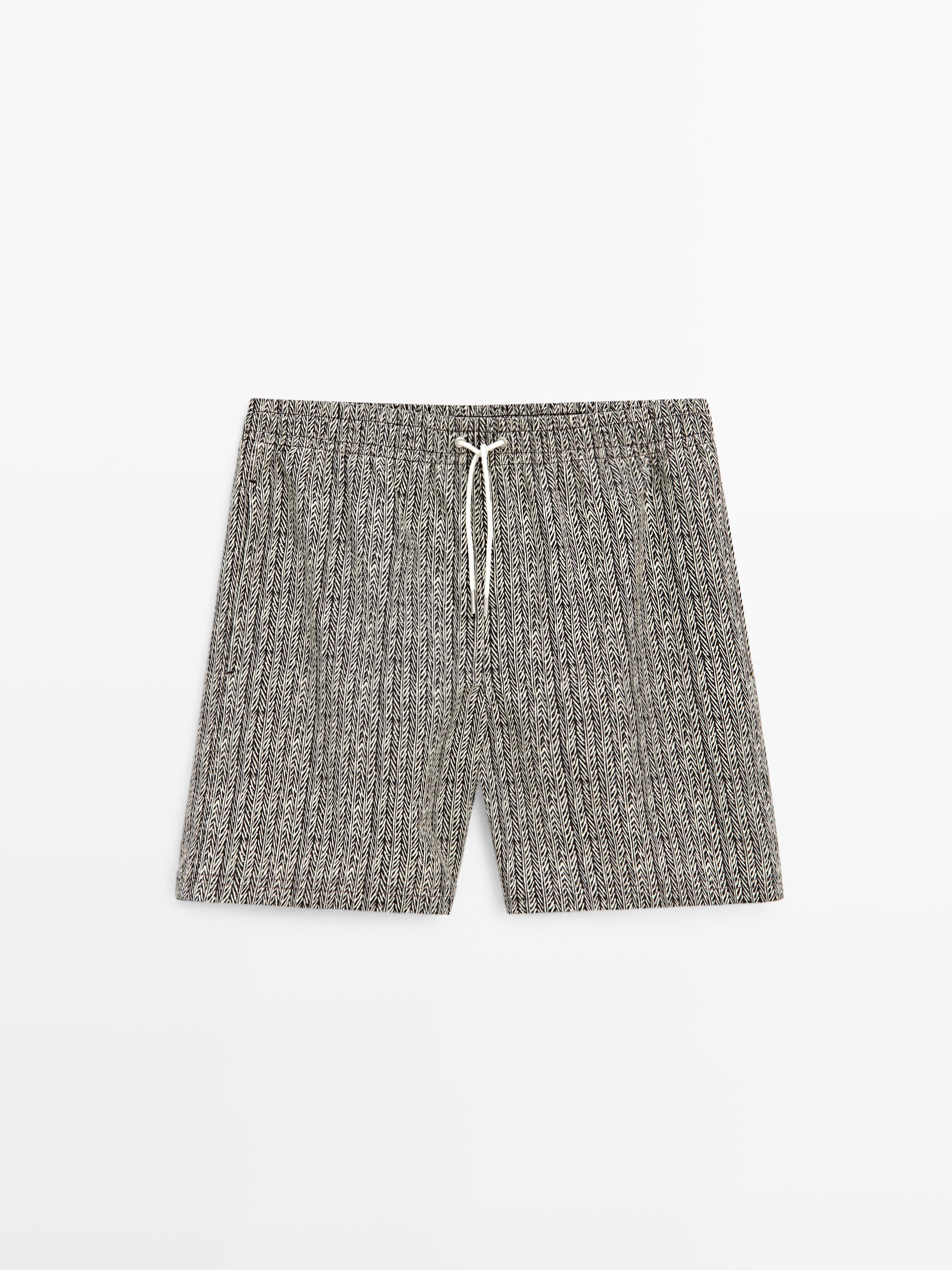 Maillot de bain imprimé à chevrons